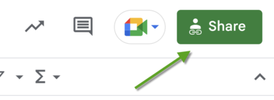 Screenshot of Google Sheets showing location of 'Publish to web' menu option